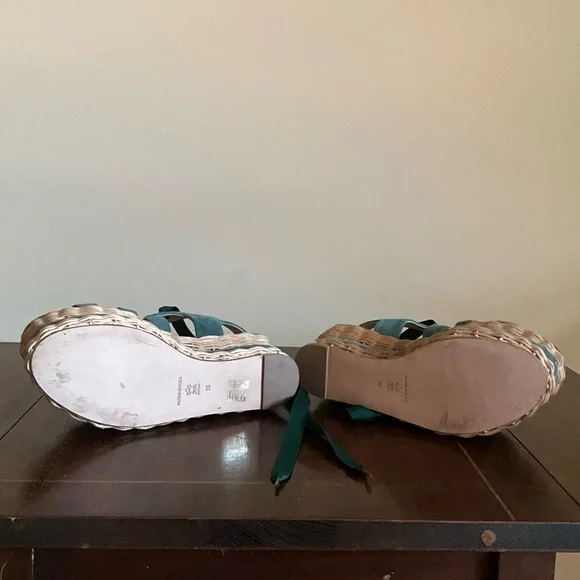 New in Box - Paloma Barcelo - Suede basket woven platform sandal - EU 39 / US 9 - Picture 6 of 7